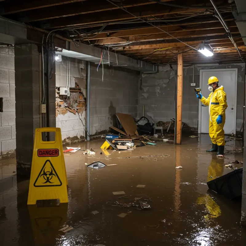 Flooded Basement Electrical Hazard in Lancaster, NH Property